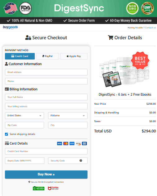 DigestSync-order-page